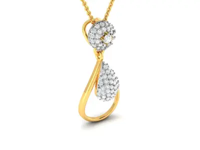 Women Pendant 3DM STL OBJ FBX Render Details 3D print model