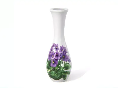 White Ceramic Vase Low-poly 3D model