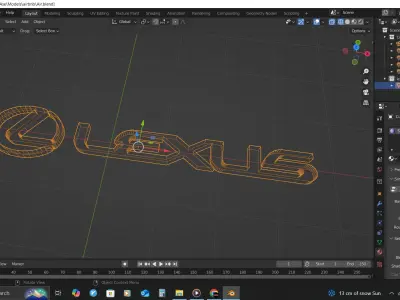 lexus logo 3D print model