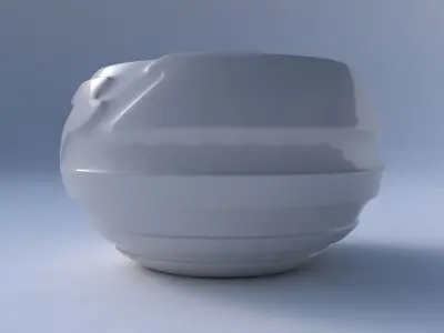 Bowl spheric twisted with smooth ribbons 3D print model