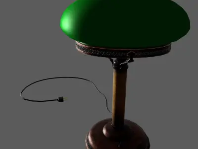 Old lamp Free low-poly 3D model