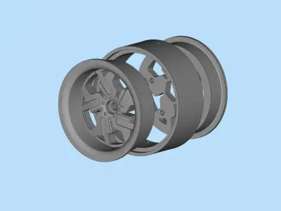 Lowrider big wheels Donk Rims Gangster wheels 3D print model