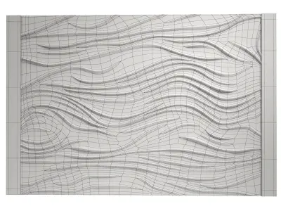 Decorativ panel wave 25 3D model