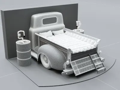 Chevy Pickup Bed 3D model