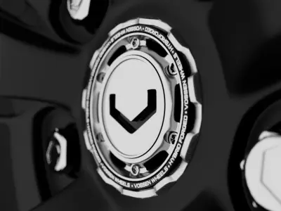 Vossen HFX-1 car ring-5lug edition Low-poly 3D model