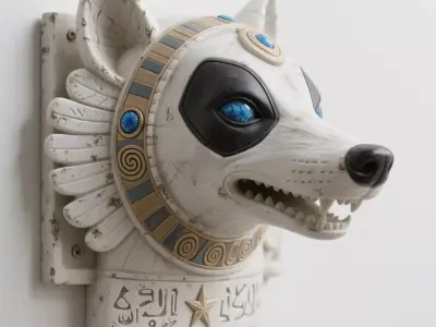 Dog sculpture 3D print model 2