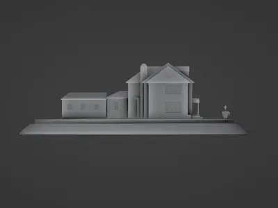 Home alone House and Garage 3D print model