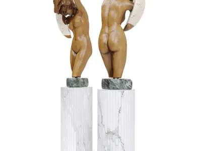 Woman bather bust 3D model