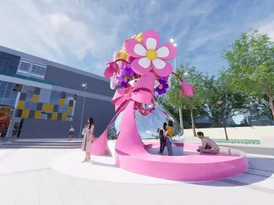 Flower Booth Free 3D model