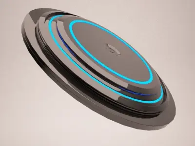 Sci-Fi Disk Free low-poly 3D model