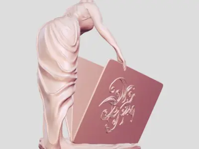 Girl decoration Plastic card holder 3D print model