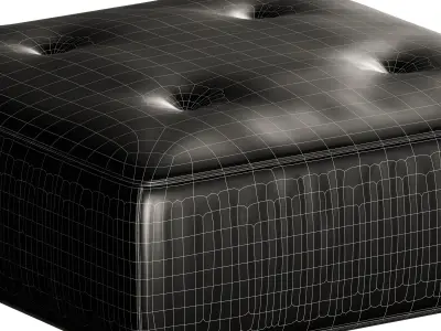 Crate and barrel Angolare Ottoman Green 3D model