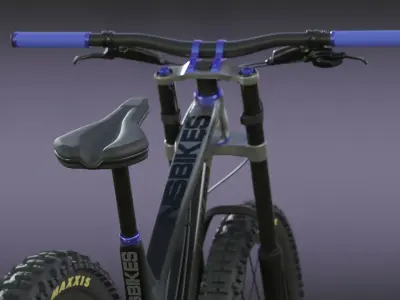 NSbike Fuzz realistic Bicycle bike DH MTB Full Suspension Free 3D model