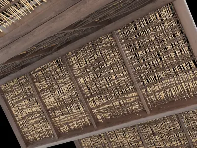 Ceiling branch canopy decor n1 3D model