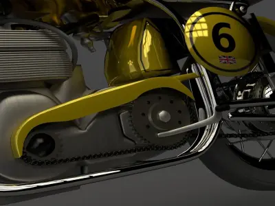 1947 Norton Manx Free 3D model