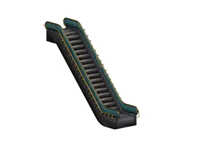 Shopping Mall Escalators Low-poly 3D model