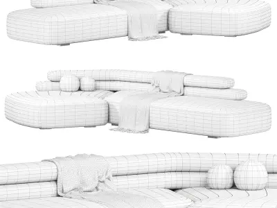 Rift Sofa By Moroso 3D model