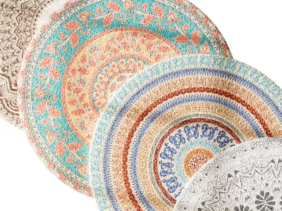 round carpet 8 3D model
