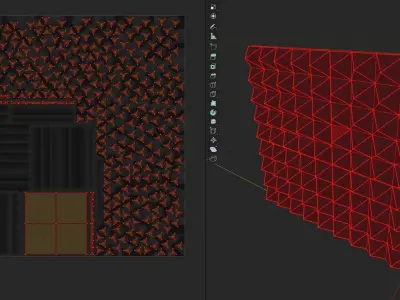 Studio soundproof panel lowpoly Sound Barrier square pattern Low-poly 3D model