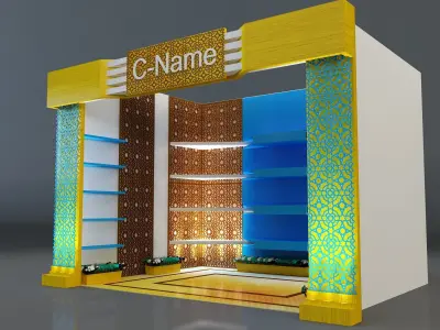 Booth Exhibition Stand a288 3D model
