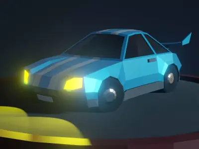 Race Car Low Poly Low-poly 3D model