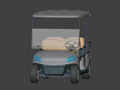 Generic Large Golf Cart -- Electric Sport Vehicle -- Club Car 3D model