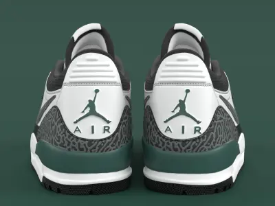 Air Jordan Legacy 312 Low Oxidized Green  Low-poly 3D model
