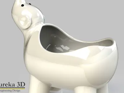Elephant flowerpot 3D print model