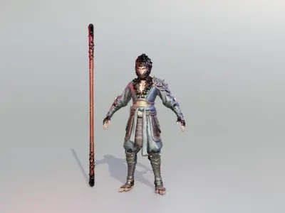 Black Myth Wukong  Rigged 3D Character Model high quality 3D model