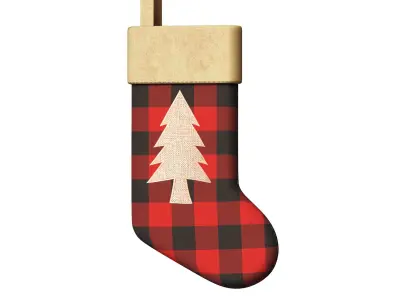 Christmas Stockings 01 Low-poly 3D model