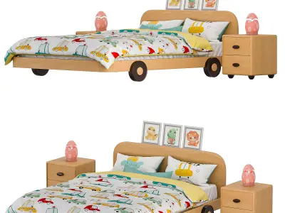 Linsy car bed for children  3D model