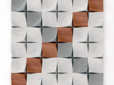 Panel concrete wood sheet angle n1 3D model