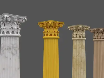 Corinthian Column 3d Model 01 3D model