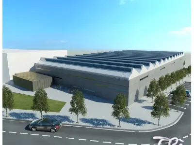 SPORTS COMPLEX BUILDING 3D model