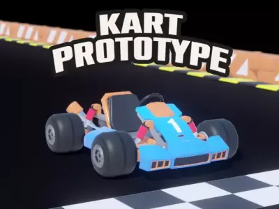 Kart Prototype Low-poly 3D model