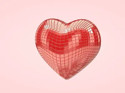Heart - Disco Heart Low-poly 3D model