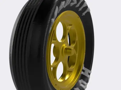 Drag Wheel COMBO Front Weld Magnum 2 17inch Spindle 3D print model