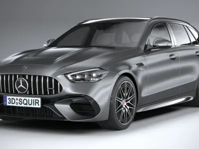 Mercedes-Benz C63S AMG E Performance Estate 2023 3D model