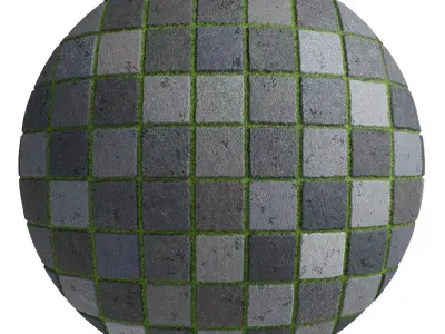 Grass Stone Materials5- By 3 color Pbr By Sbsar 4k Texture