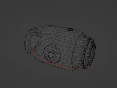 Spaceship gold ball Low-poly 3D model