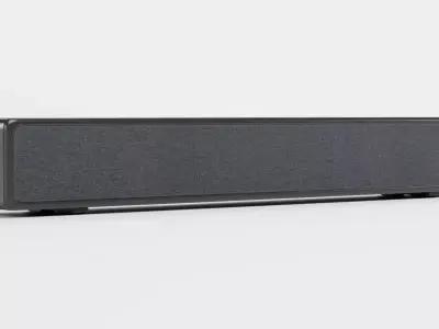 Soundbar V2 - Universal Black Audio Speaker Low-poly 3D model