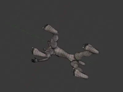 Humanoid Four Legged Creature Alien  Ralph  BASE MESH Free 3D model