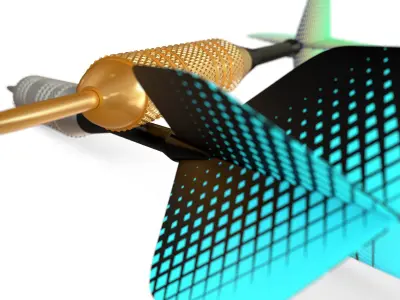 Two Dart Needles 3D model