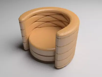 Round Armchair 3D model