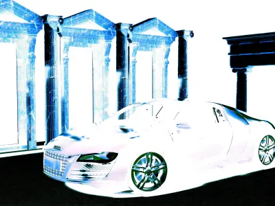 audi r8 modeling Low-poly 3D model