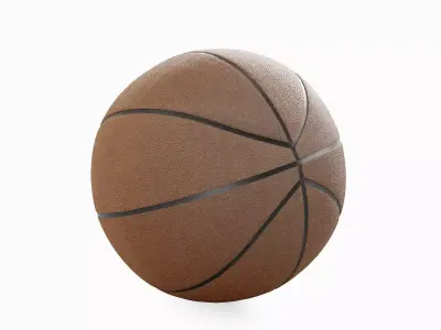Basketball Ball Leather 4K 03 3D model