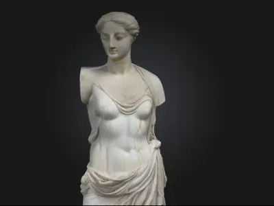 Aphrodite Elegance  Classical Statue Model for Mythological  3D model