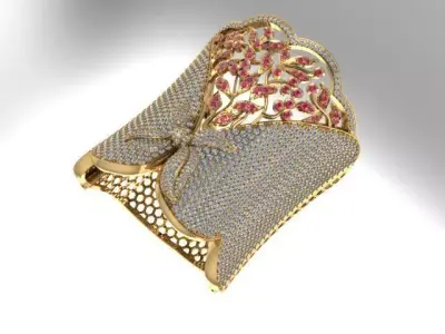 Diamond bangle 3D print model