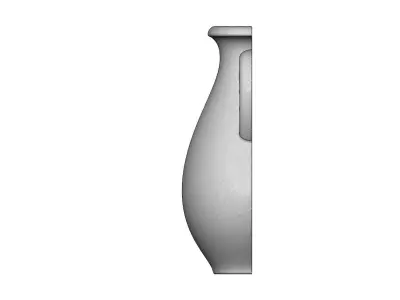 Half simple vase shaped wall shelf bracket and corbel 3D print model