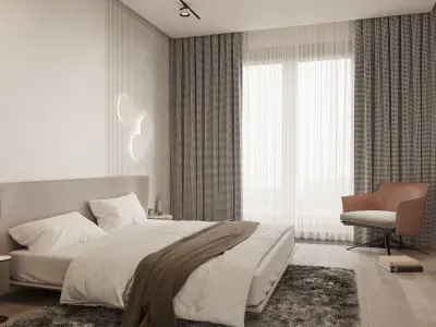 Bedroom interior scenes 3D model 17